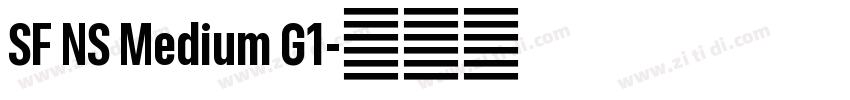 SF NS Medium G1字体转换